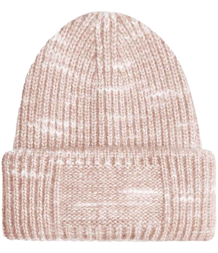 Beechfield Chunky Knitted Patch Beanie - Strawberry Haze