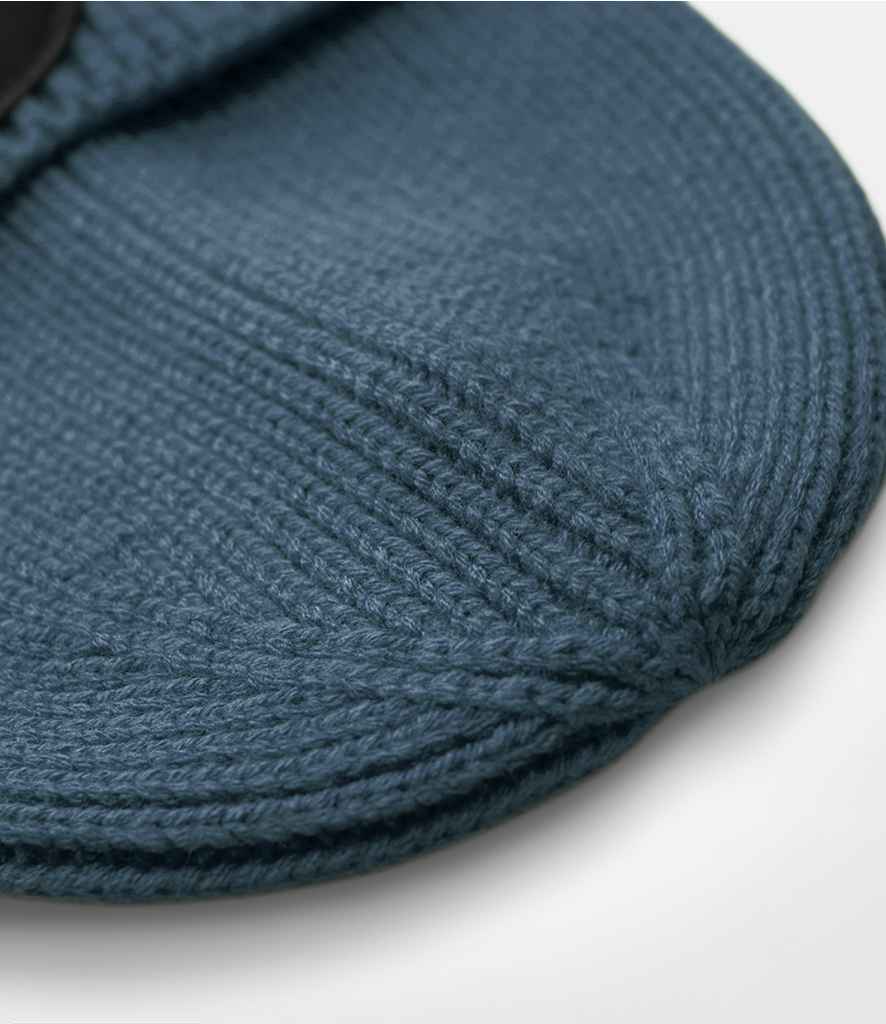 Beechfield Circular Fashion Patch Beanie - Airforce Blue/Black