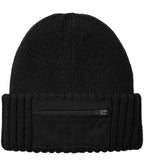 Beechfield Zip Patch Beanie - Black