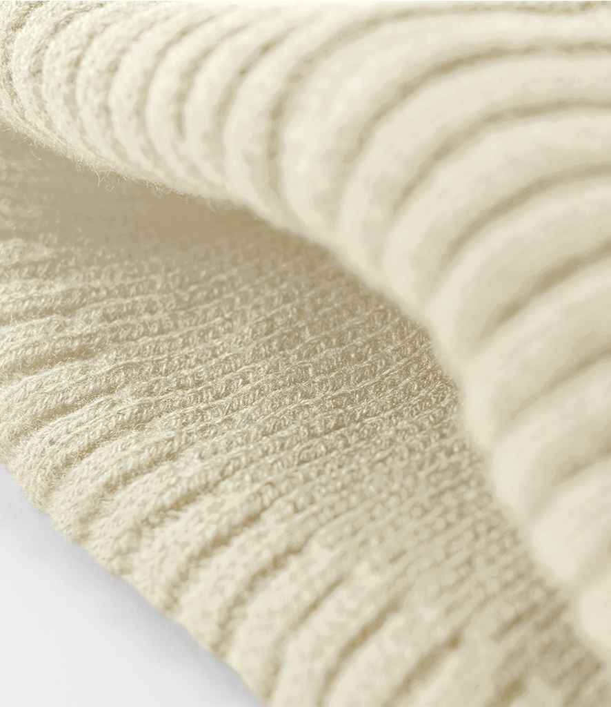 Beechfield Zip Patch Beanie - Sand/Black