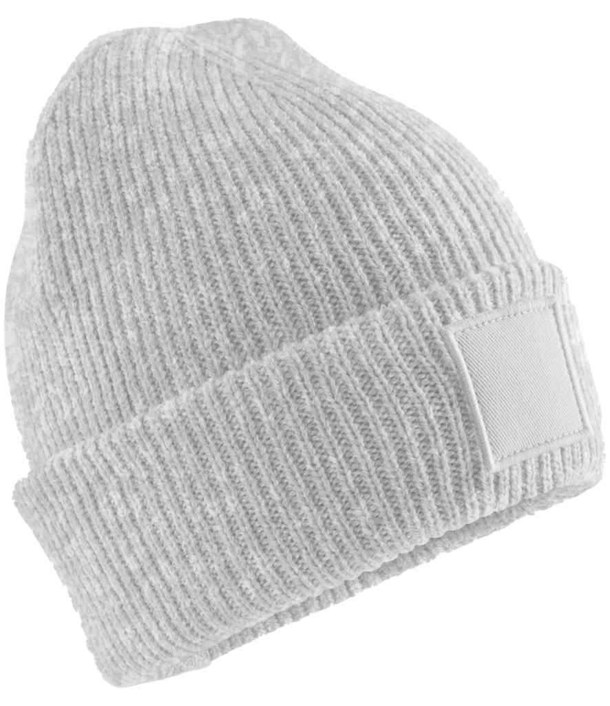 Beechfield Kids Deep Cuffed Tonal Patch Beanie - Cloud Grey