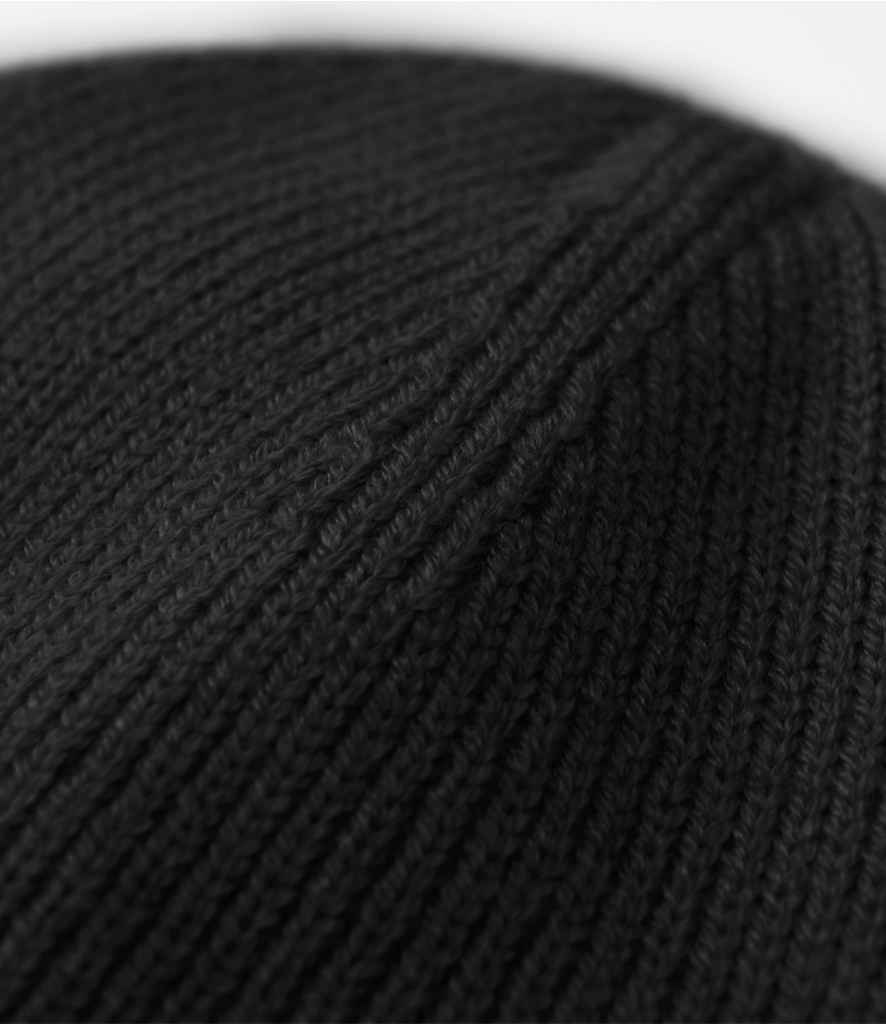 Beechfield Deep Cuff Tonal Patch Beanie - Black