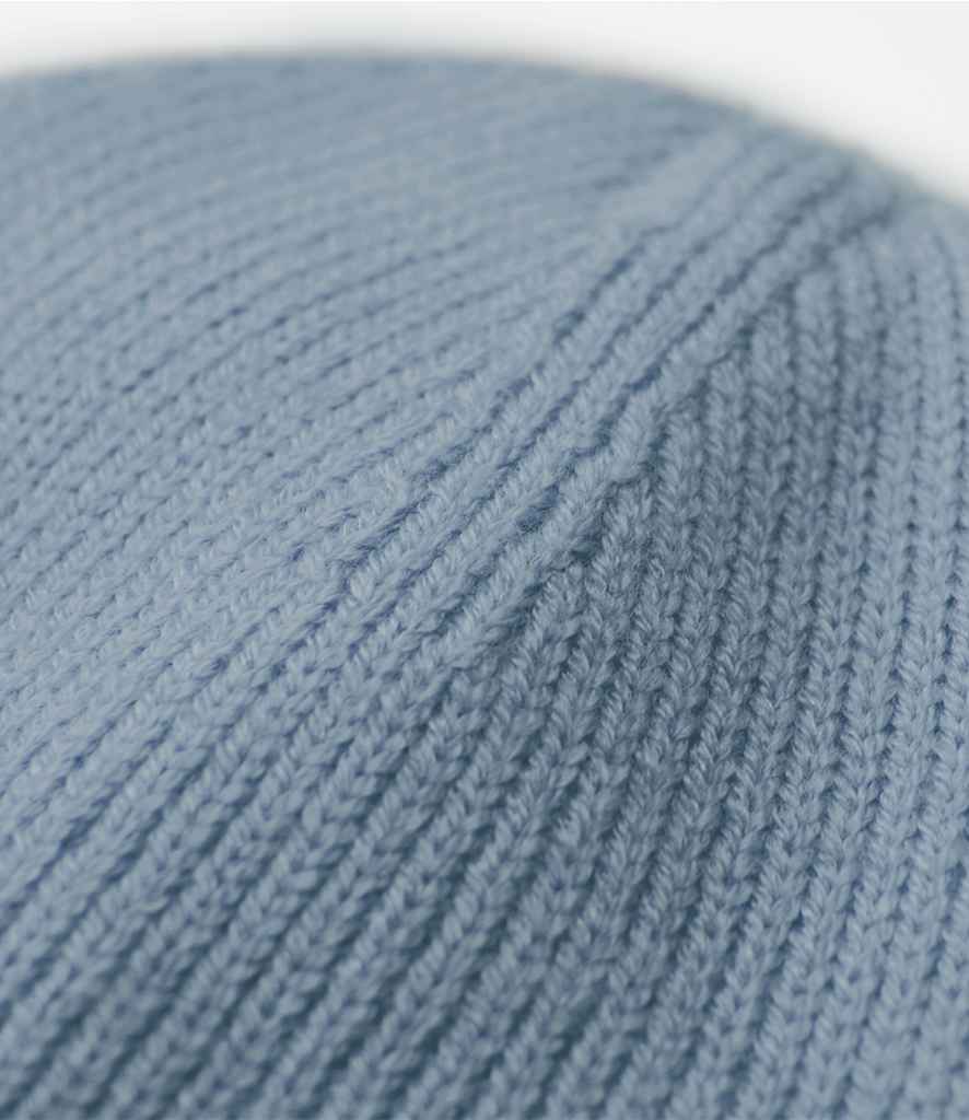 Beechfield Deep Cuff Tonal Patch Beanie - Dusty Blue