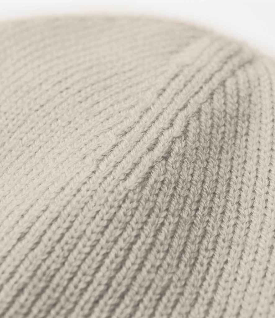 Beechfield Deep Cuff Tonal Patch Beanie - Natural Stone