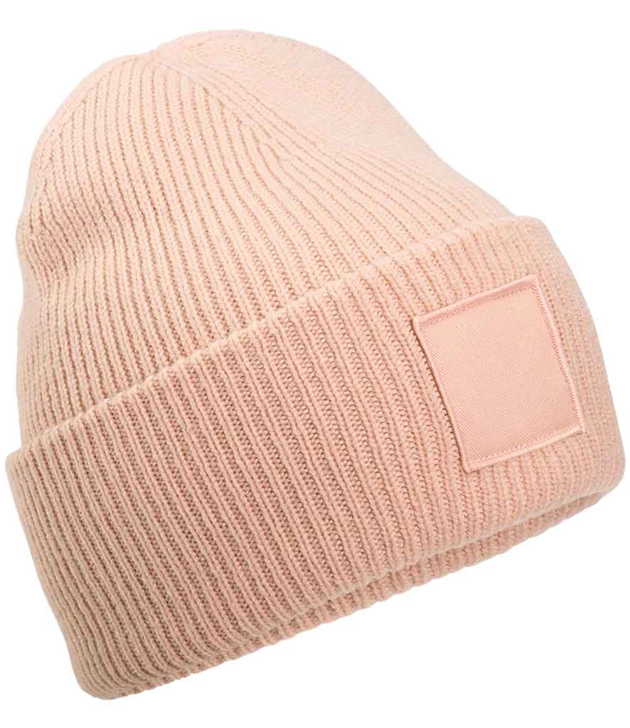 Beechfield Deep Cuff Tonal Patch Beanie - Peach