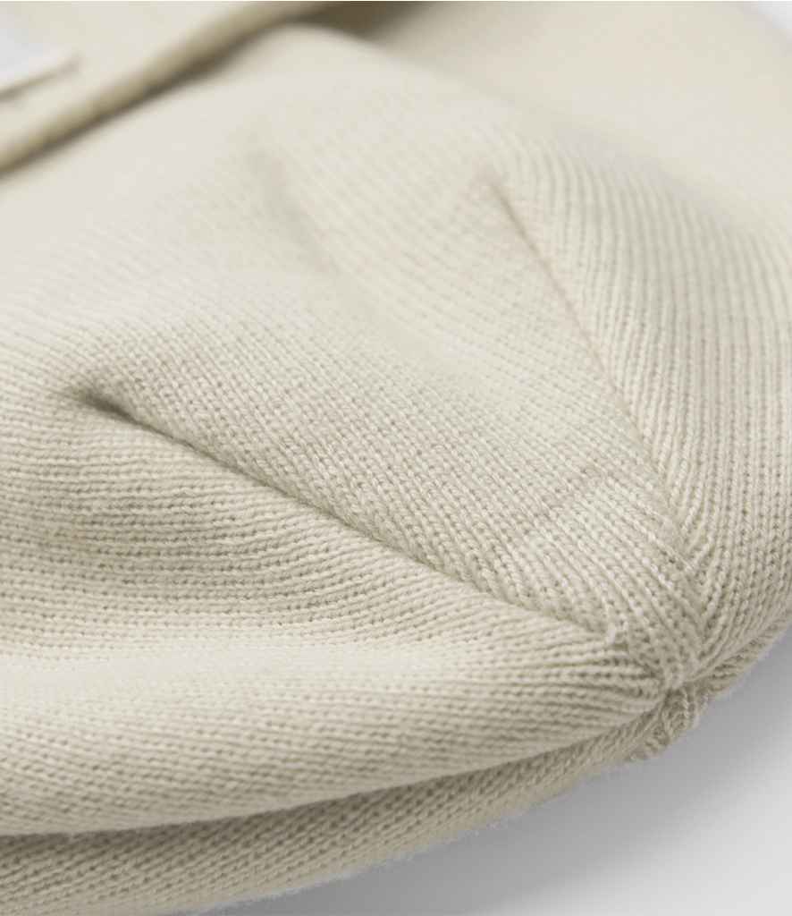 Beechfield Appliqué Patch Beanie - Oatmeal/White