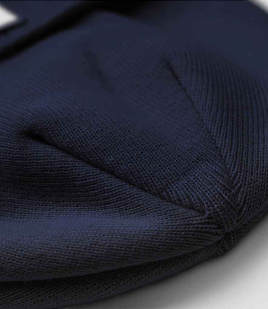 Beechfield Appliqué Patch Beanie - Oxford Navy/White