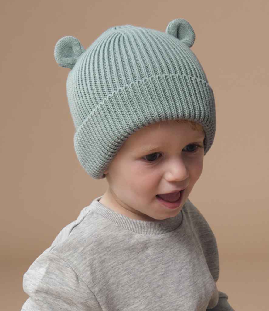 Beechfield Organic Baby Bear Beanie - Dusty Turquoise