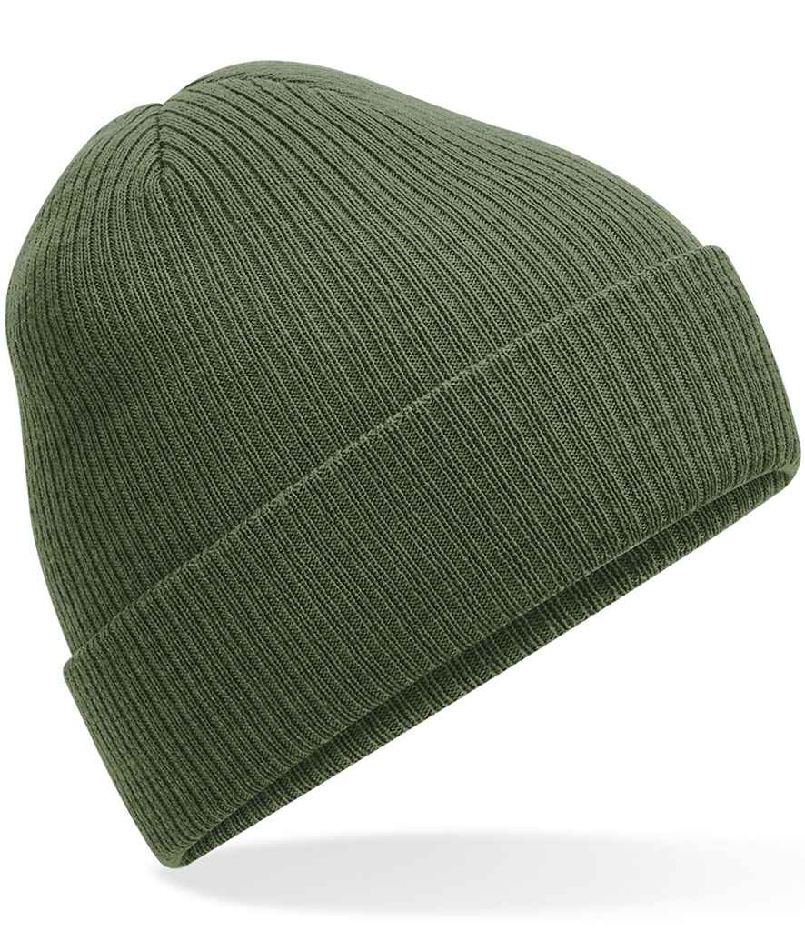 Beechfield Polylana® Ribbed Beanie - Olive Green