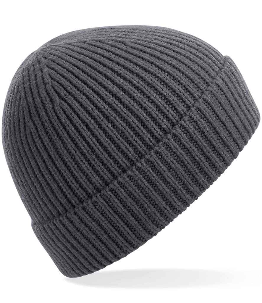 Beechfield Engineered Knit Ribbed Beanie - Graphite Grey