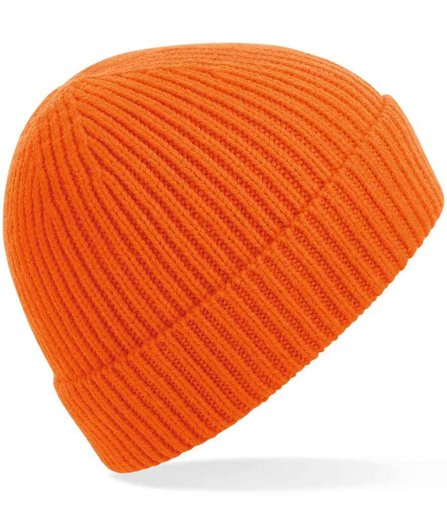 Beechfield Engineered Knit Ribbed Beanie - Orange