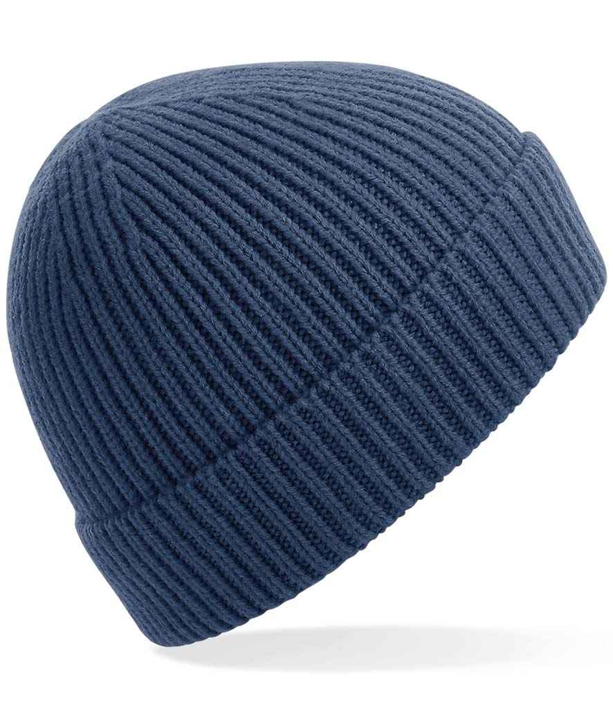 Beechfield Engineered Knit Ribbed Beanie - Steel Blue