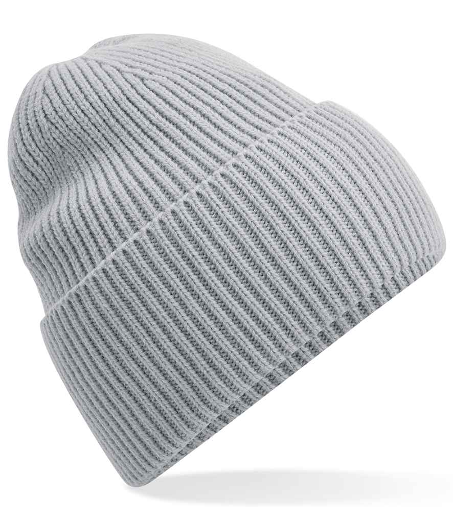 Beechfield Recycled Oversized Cuffed Beanie - Light Grey