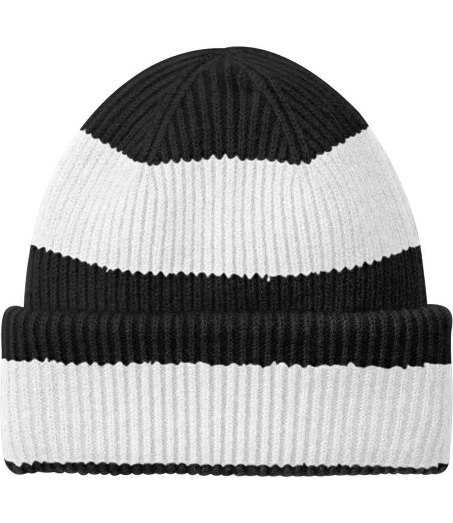 Beechfield Colour Block Beanie - Black/Soft White