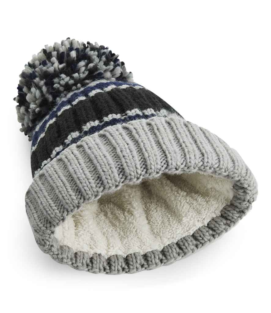 Beechfield Hygge Striped Beanie - Blueberry Cheesecake