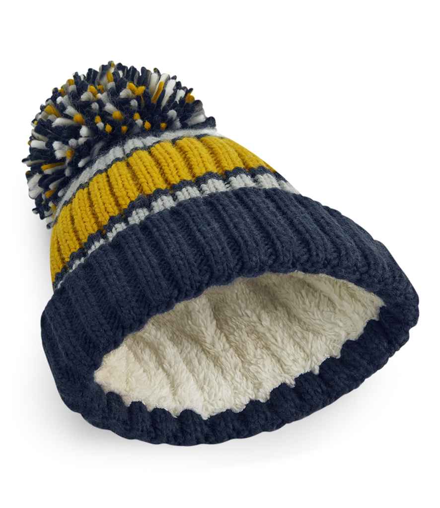 Beechfield Hygge Striped Beanie - Dijon Blue