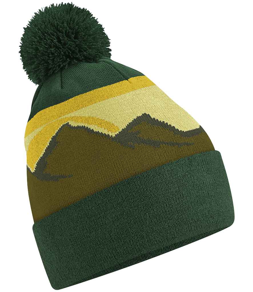 Beechfield Mountain Peaks Pom Pom Beanie - Alpine Peaks