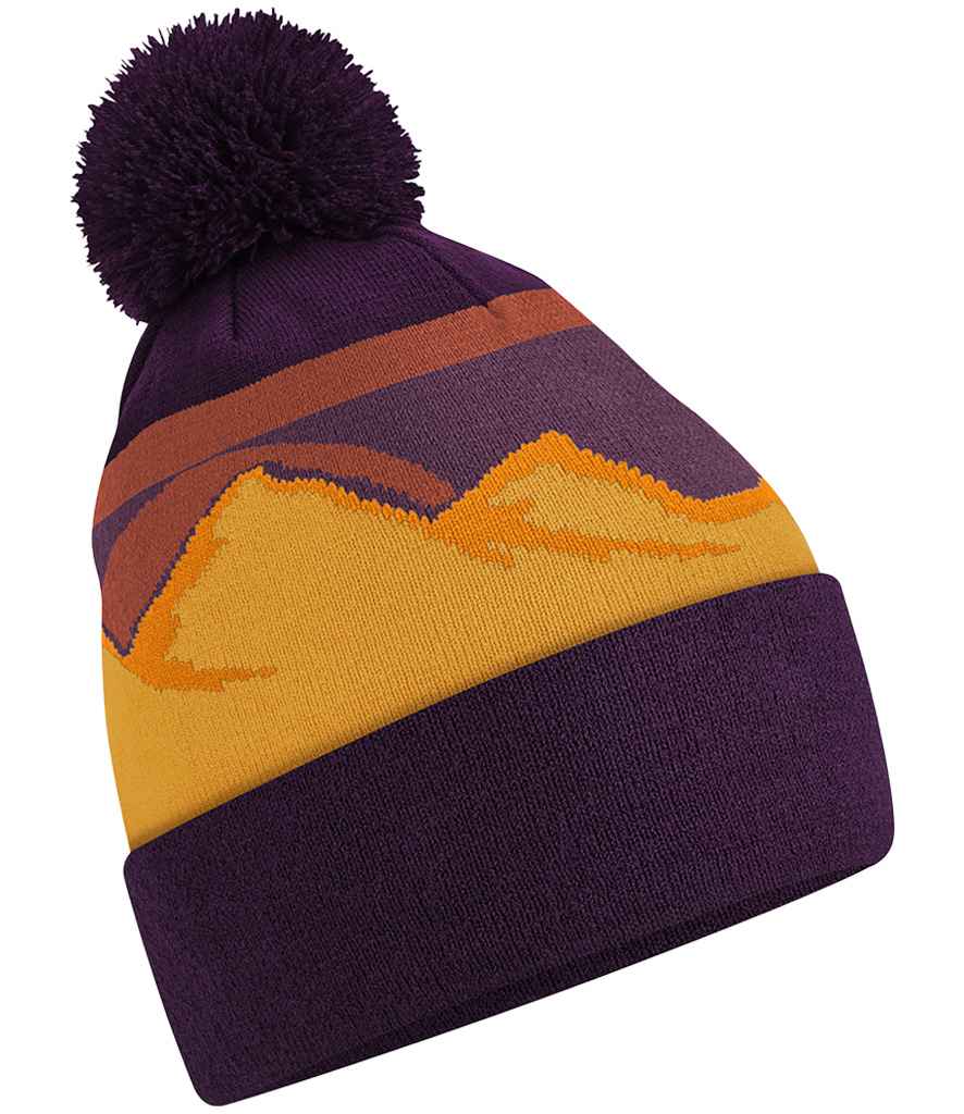 Beechfield Mountain Peaks Pom Pom Beanie - Desert Peaks