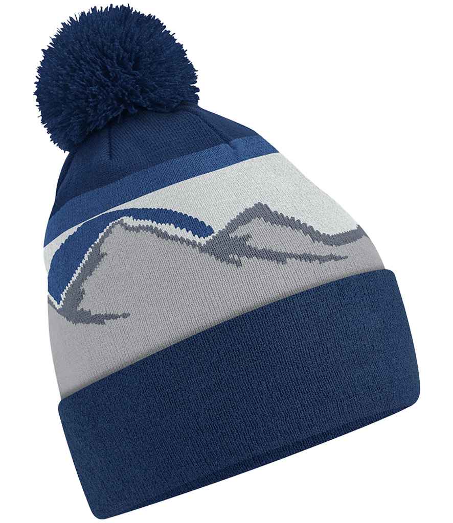 Beechfield Mountain Peaks Pom Pom Beanie - Rocky Peaks