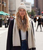 Beechfield Knitted Scarf and Beanie Gift Set - Oatmeal Fleck