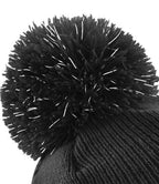 Beechfield Kids Reflective Bobble Beanie - Black