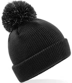Beechfield Kids Reflective Bobble Beanie - Black