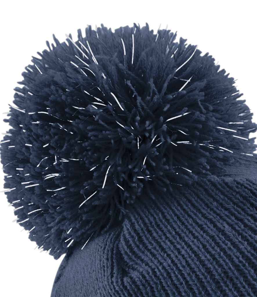 Beechfield Kids Reflective Bobble Beanie - French Navy