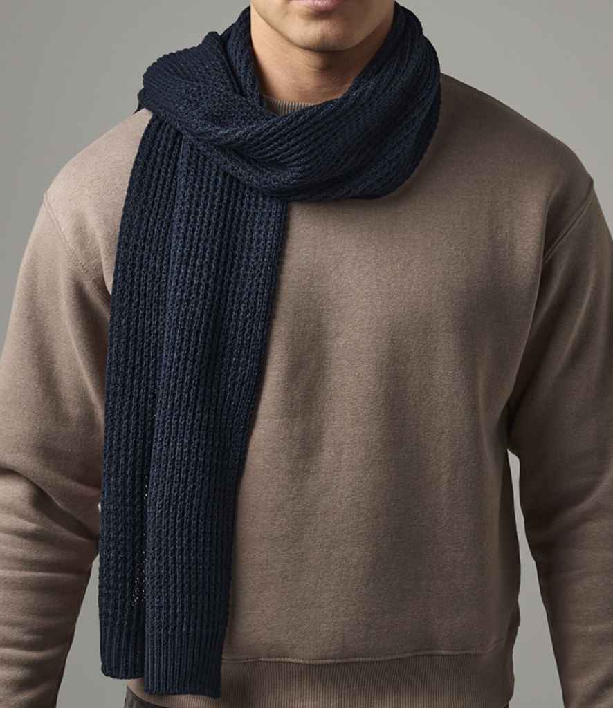 Beechfield Classic Waffle Knit Scarf - French Navy