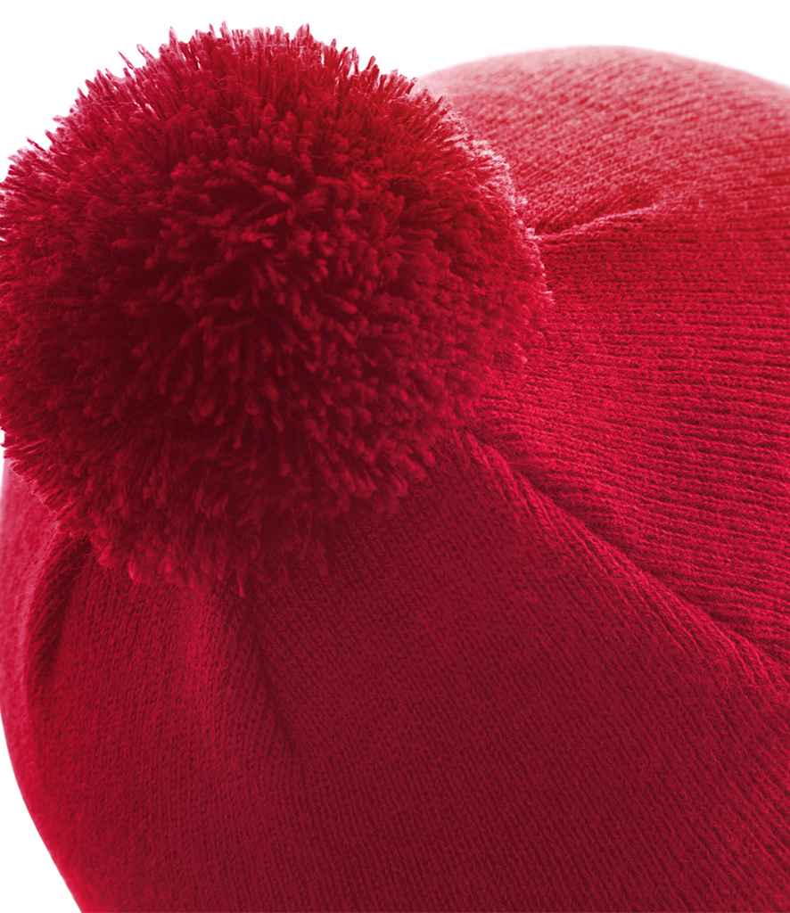 Beechfield Kids Original Pom Pom Beanie - Classic Red