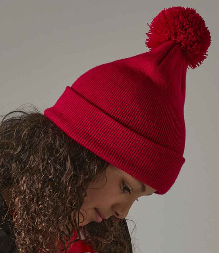 Beechfield Kids Original Pom Pom Beanie - Classic Red