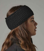 Beechfield Slopeside Waffle Headband - Black