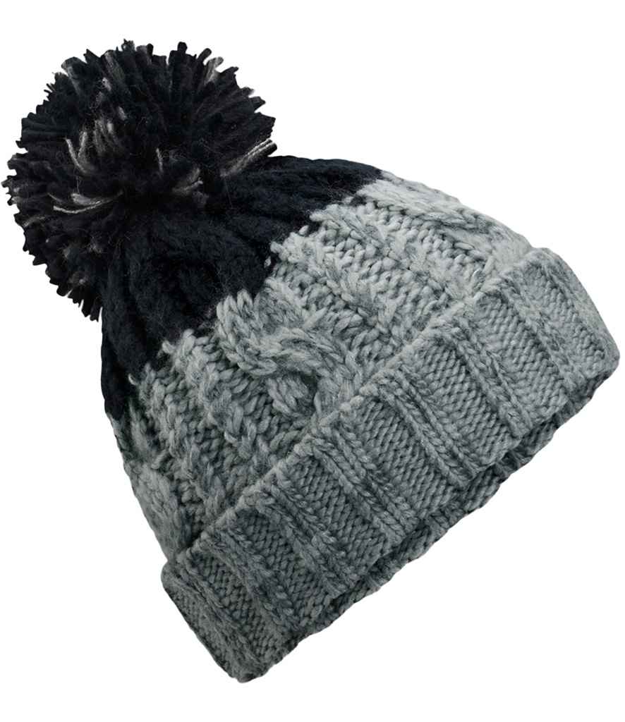 Beechfield Apres Beanie - Light Grey/Black