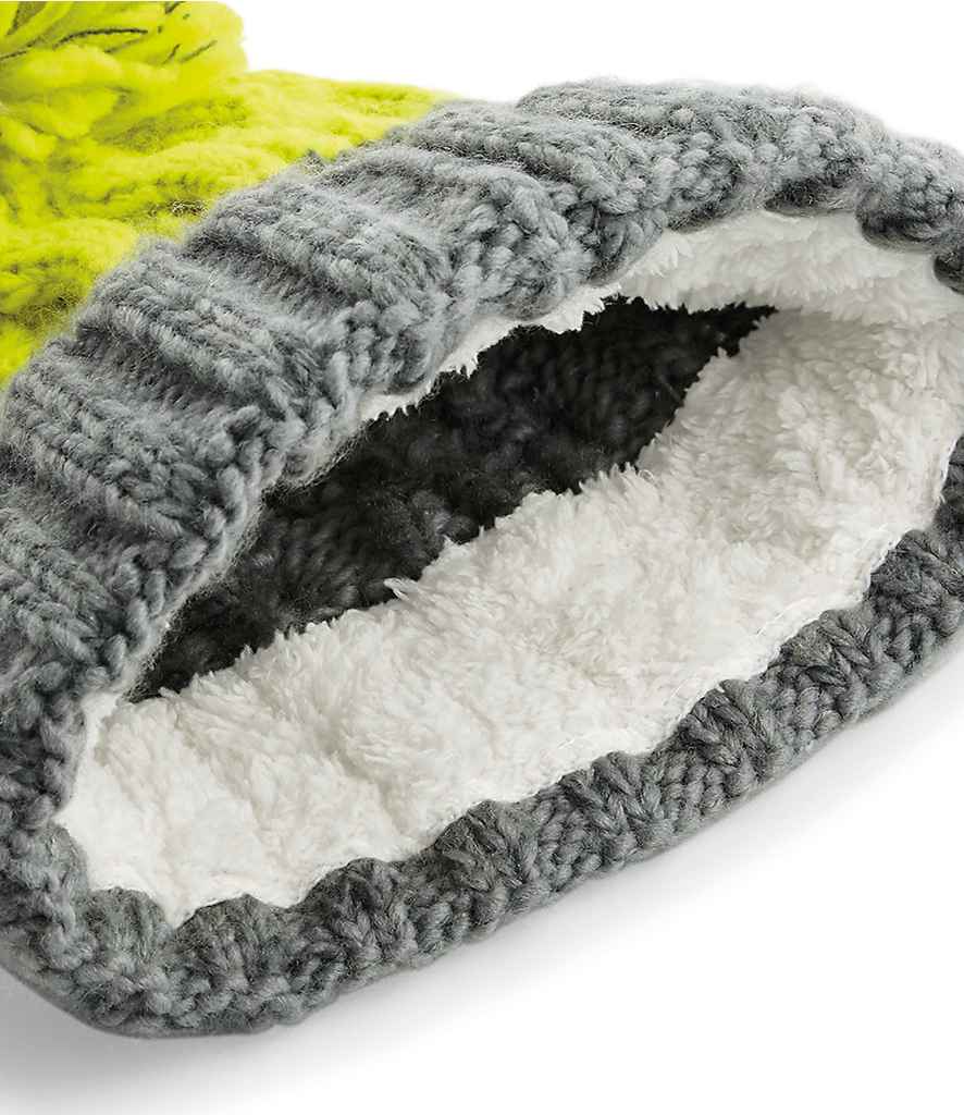 Beechfield Apres Beanie - Light Grey/Citron