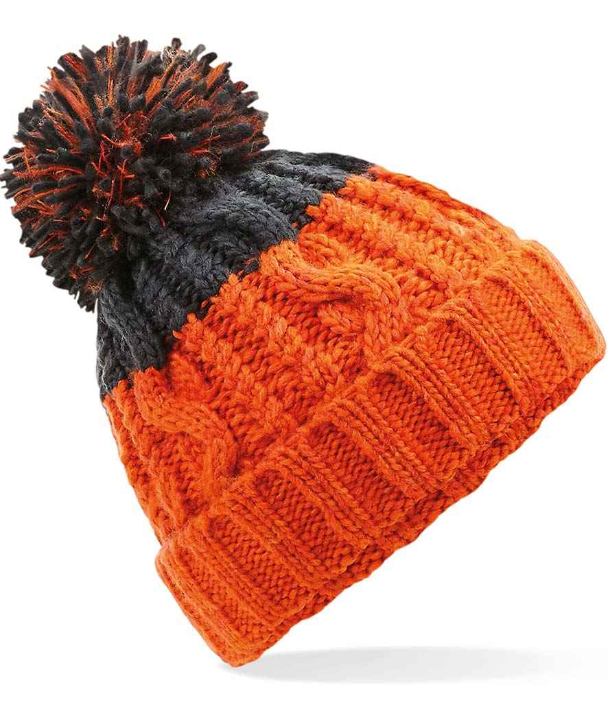 Beechfield Apres Beanie - Orange/Graphite Grey
