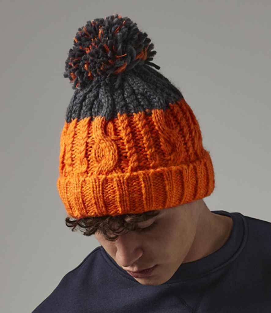 Beechfield Apres Beanie - Orange/Graphite Grey