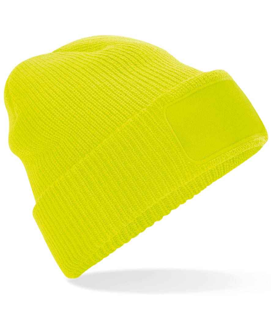 Beechfield Thinsulate™ Patch Beanie - Fluorescent Yellow