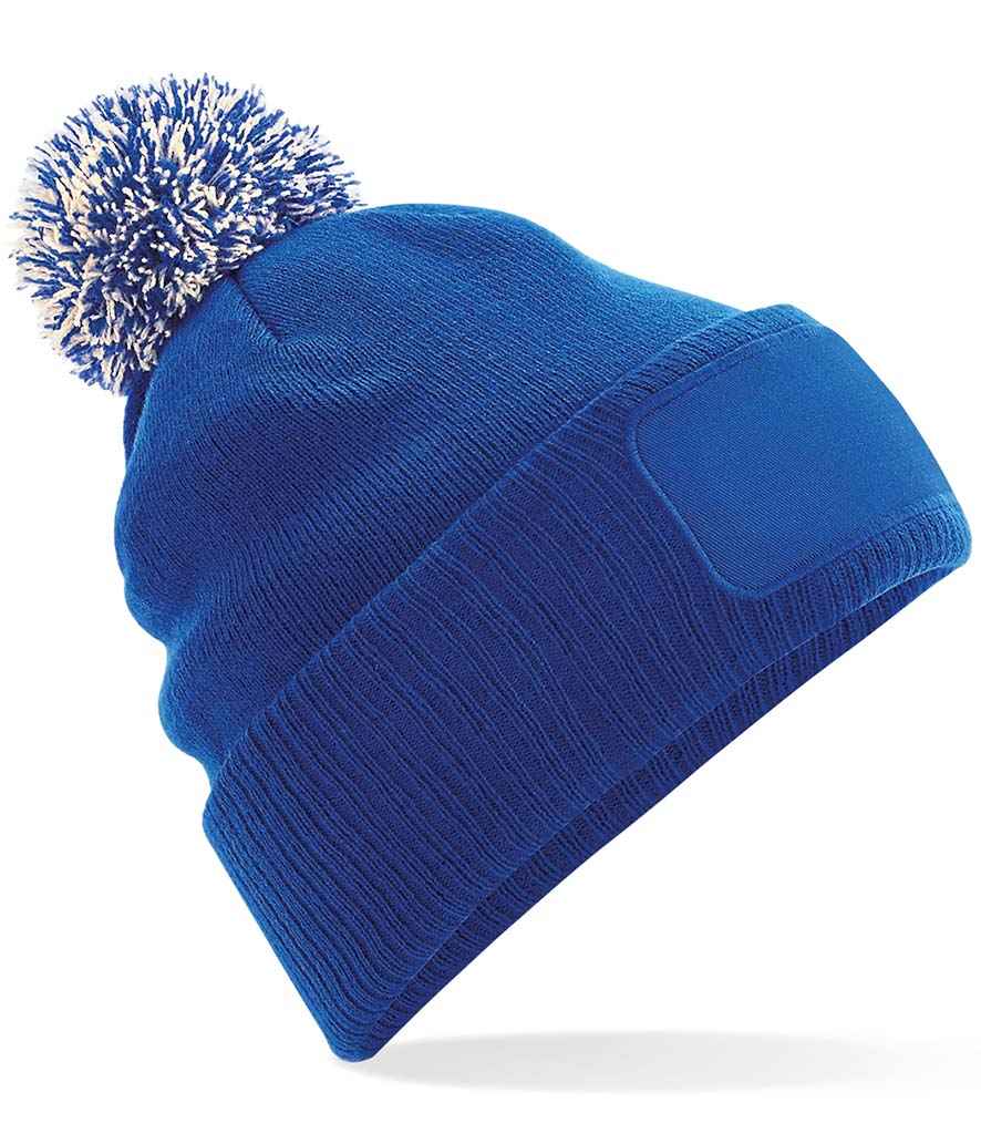 Beechfield Snowstar® Printers Beanie - Bright Royal/Off White