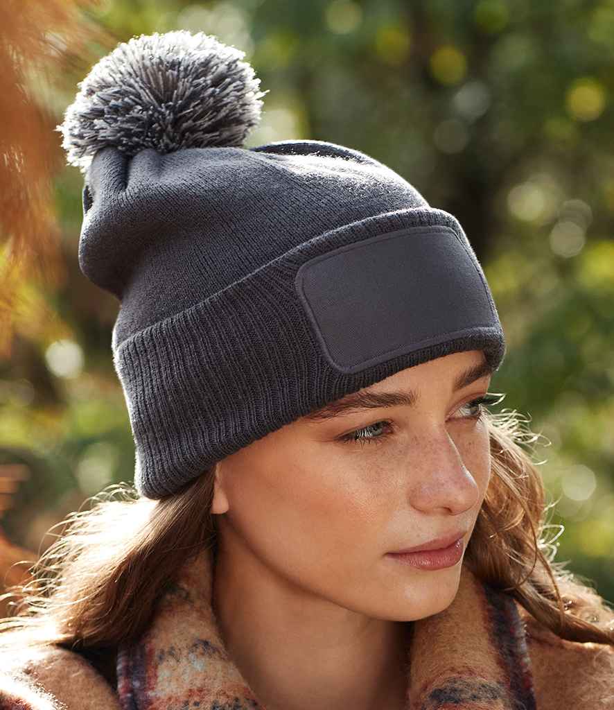 Beechfield Snowstar® Printers Beanie - Graphite Grey/Light Grey