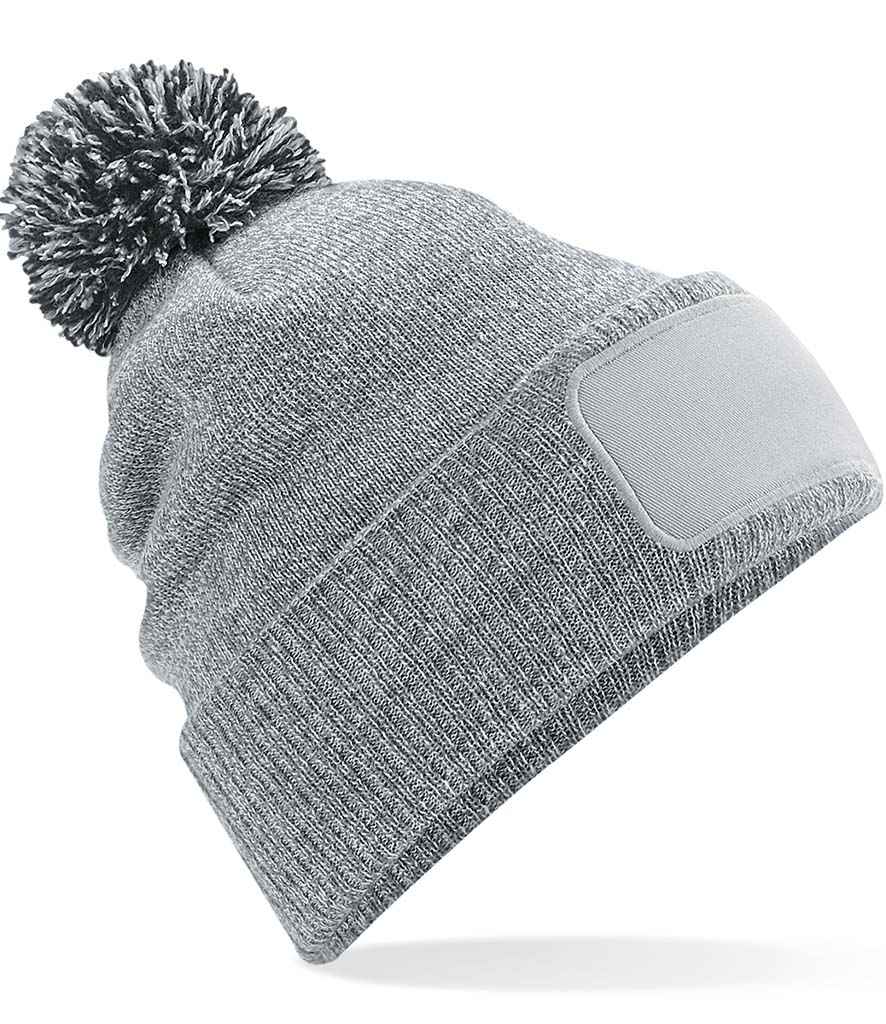 Beechfield Snowstar® Printers Beanie - Heather Grey/Black