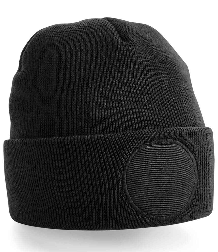 Beechfield Circular Patch Beanie - Black