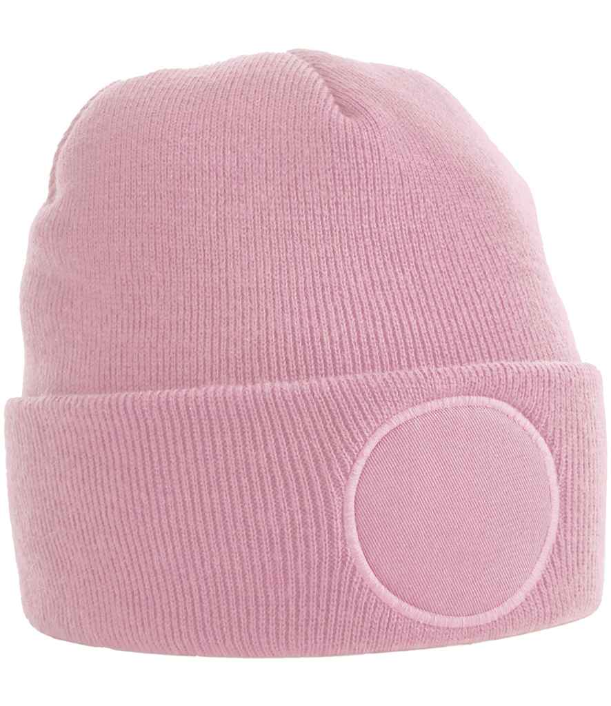Beechfield Circular Patch Beanie - Dusky Pink