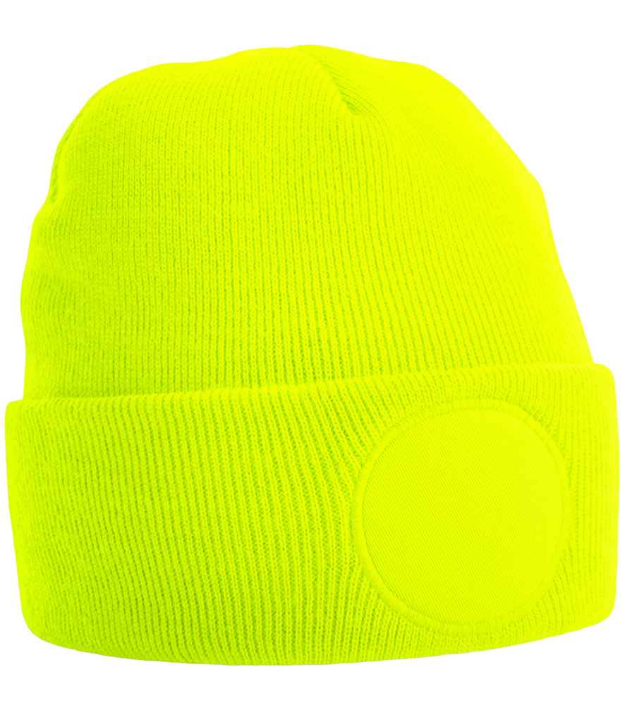 Beechfield Circular Patch Beanie - Fluorescent Yellow