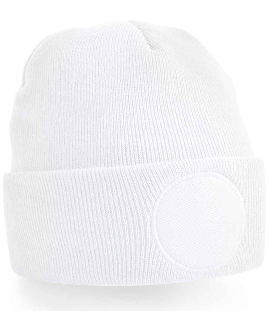 Beechfield Circular Patch Beanie - White
