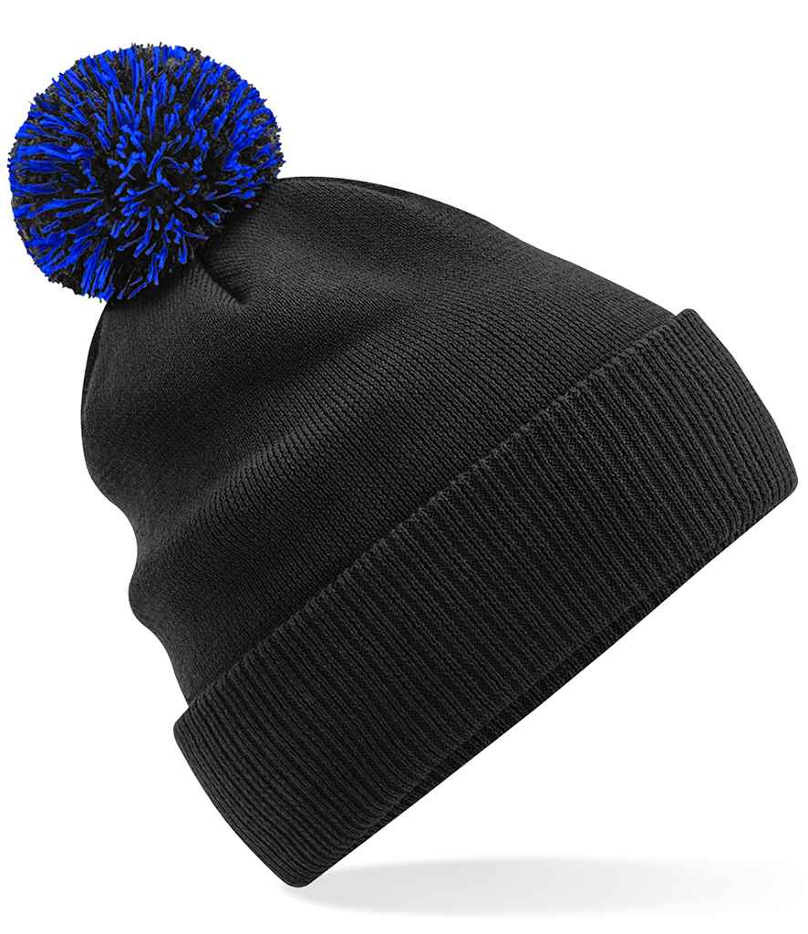 Beechfield Snowstar® Beanie - Black/Bright Royal