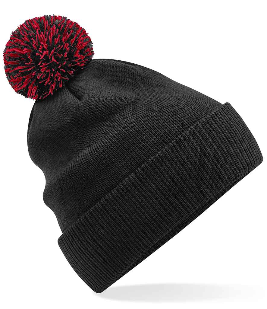 Beechfield Snowstar® Beanie - Black/Classic Red