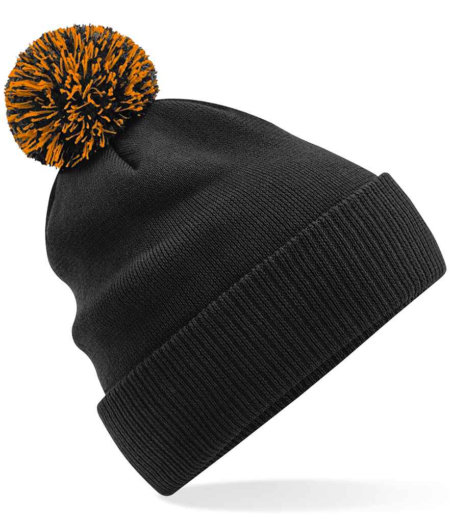 Beechfield Snowstar® Beanie - Black/Orange