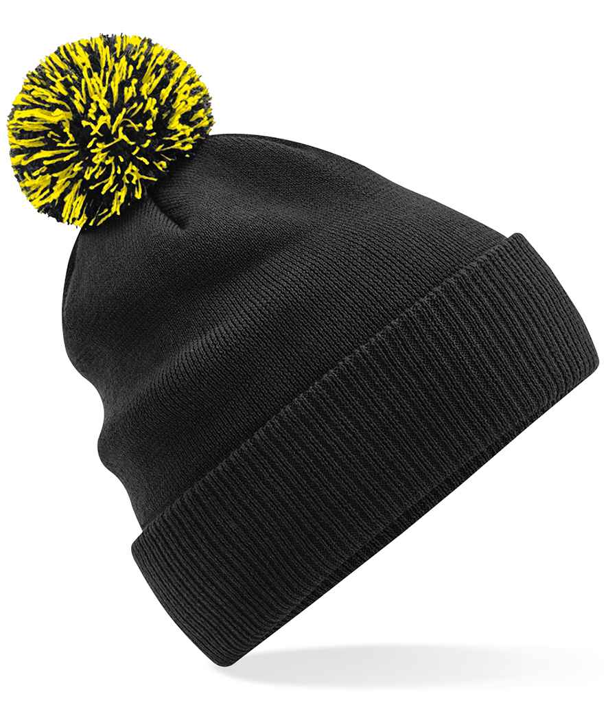 Beechfield Snowstar® Beanie - Black/Yellow