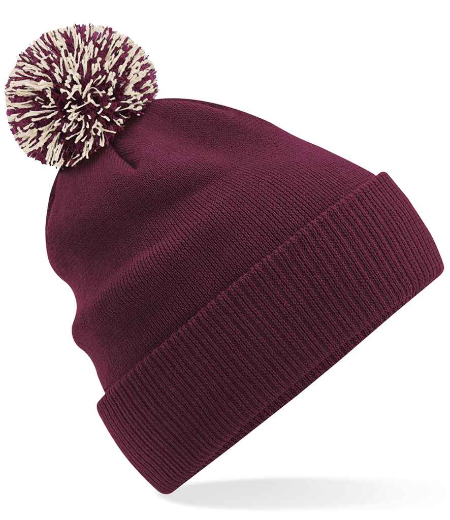 Beechfield Snowstar® Beanie - Burgundy/Off White