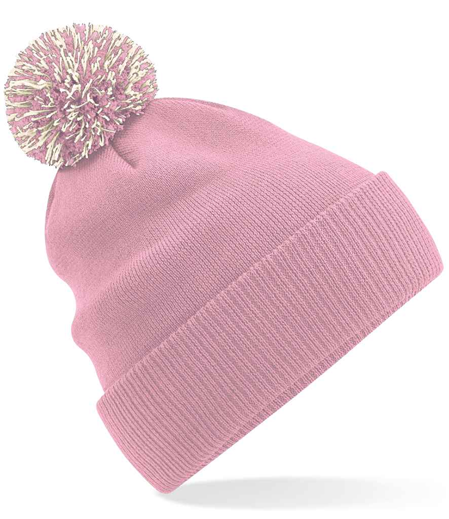 Beechfield Snowstar® Beanie - Dusky Pink/Off White