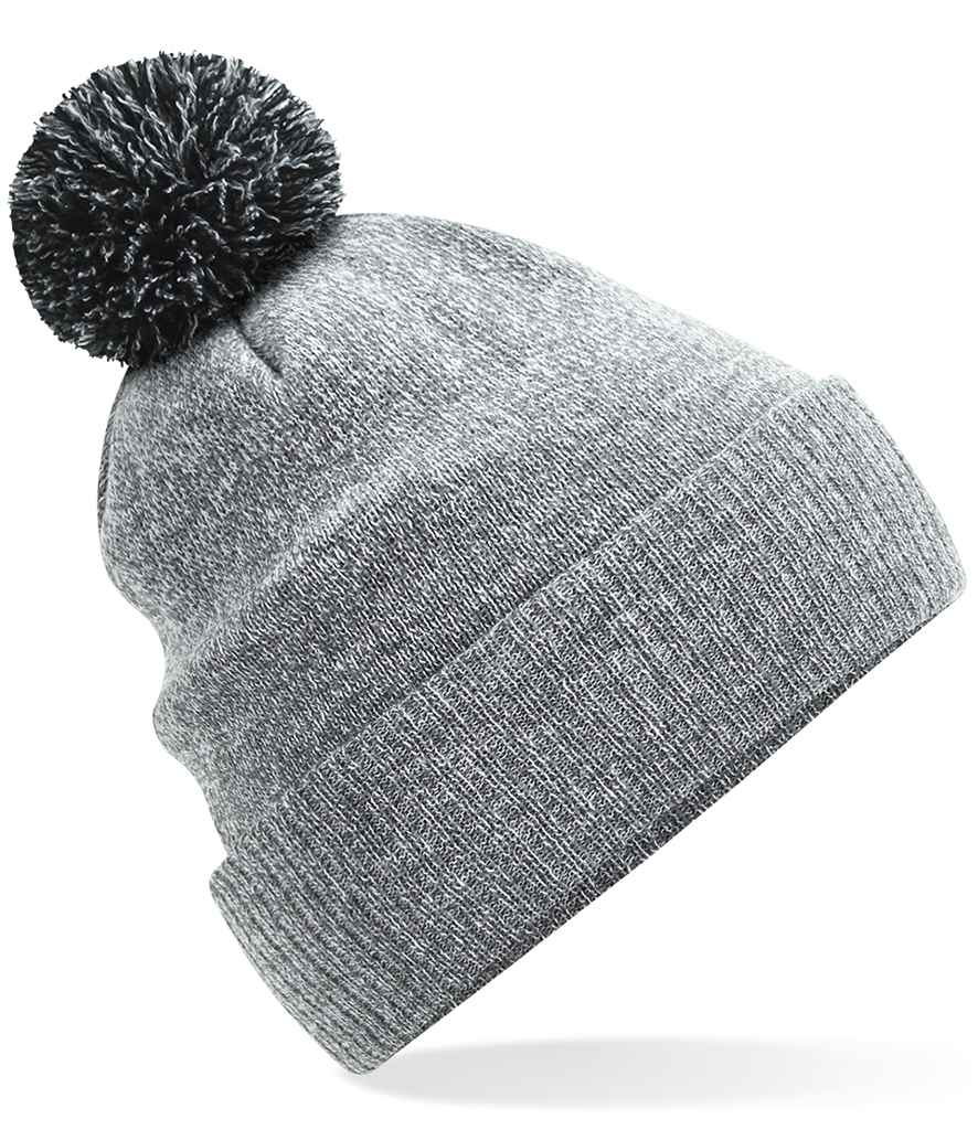 Beechfield Snowstar® Beanie - Heather Grey/Black